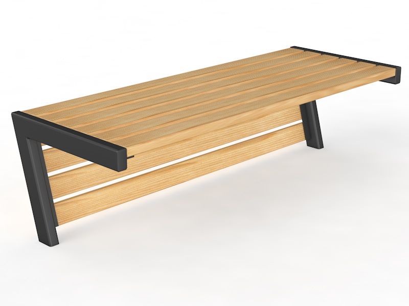 Уличная скамейка без спинки «Консоль» (14.6.300)