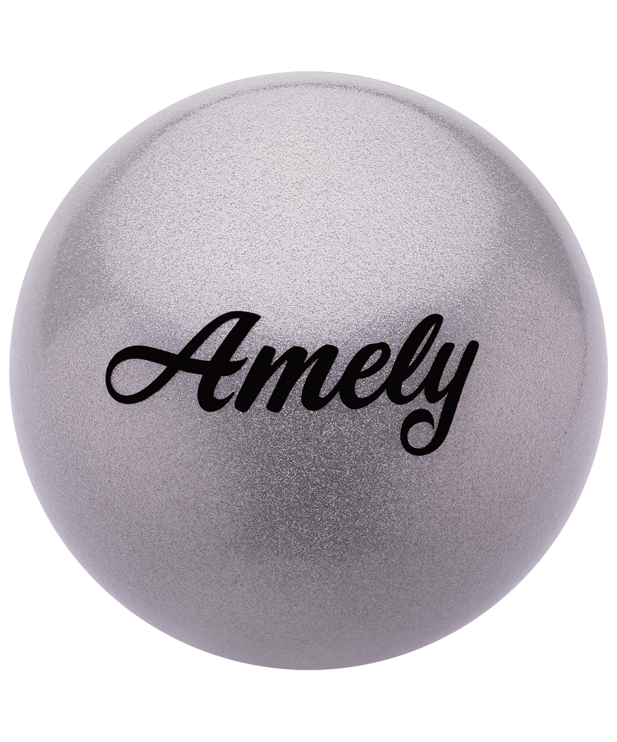 Мяч для художественной гимнастики AGB-102 15 см, серый, с блестками