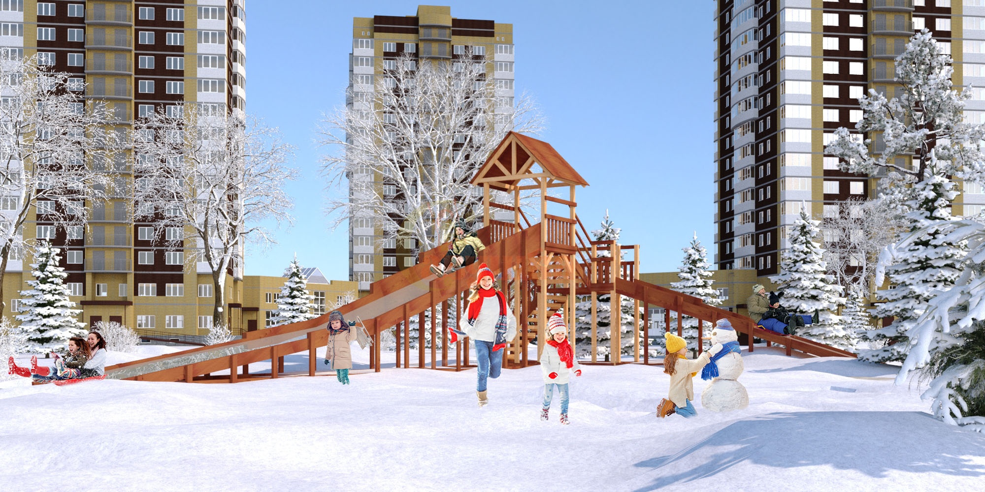 Зимняя горка ЗИМА 10 Савушка (6 и 12 м)