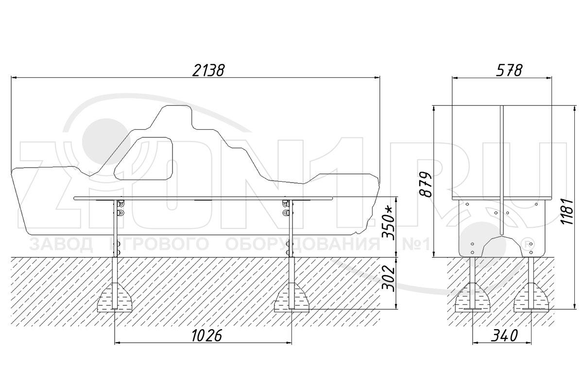 Скамейка детская ZION Катерок У1 (СП223)