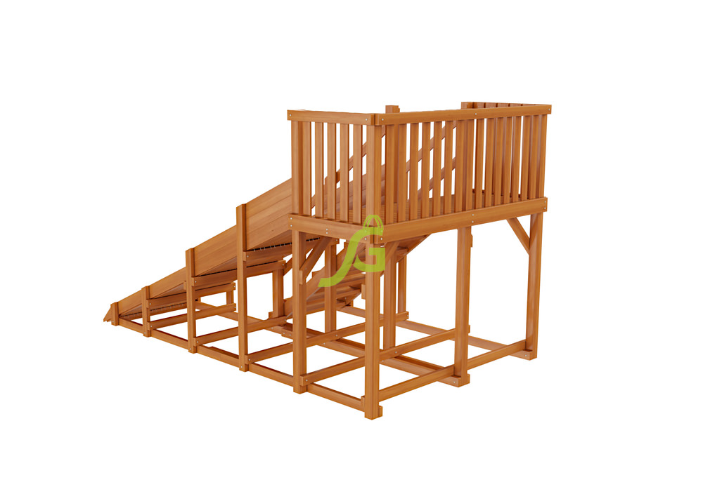 Зимняя деревянная горка Snow Fox, скат 4 м