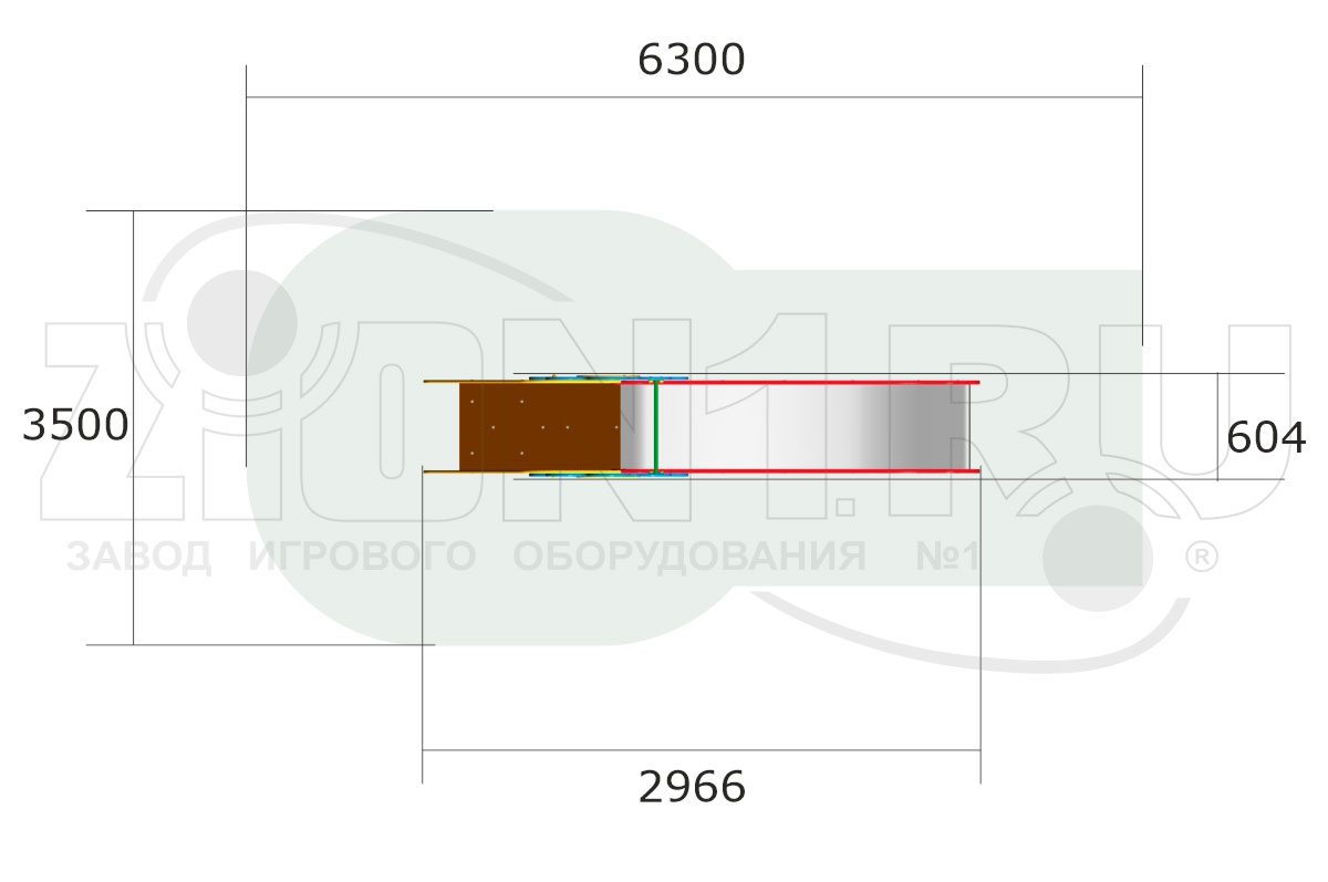 Горка детская ZION Цветик H=1250 (Г044)