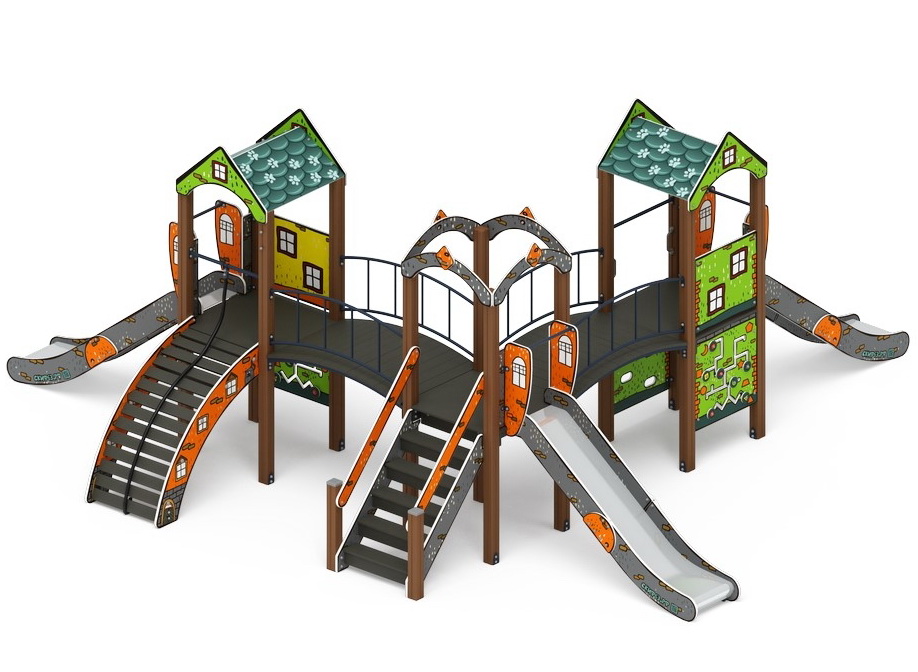 ГОРОДОК (Город) детский игровой комплекс ДИК 2.01.3.03-31 (Н=1200)