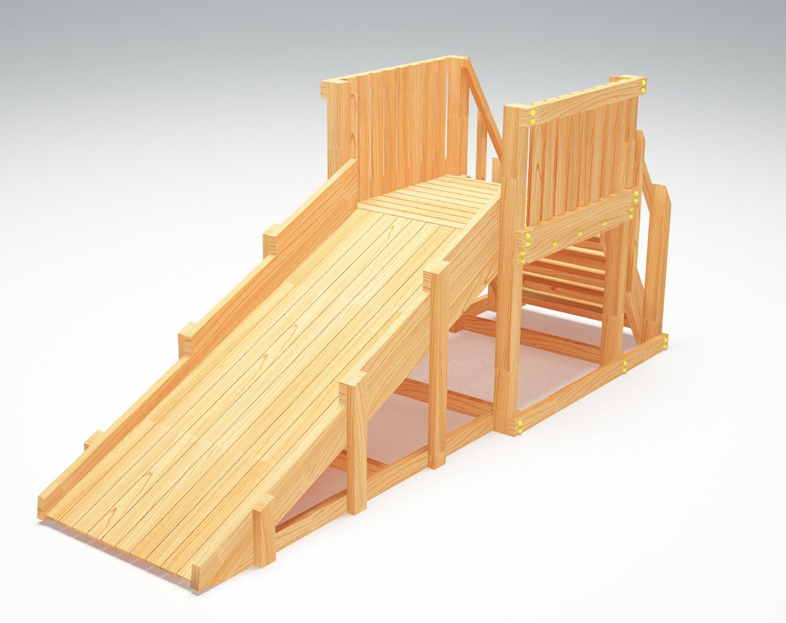 Зимняя горка ЗИМА WOOD-1 Савушка (скат 2,3 м)