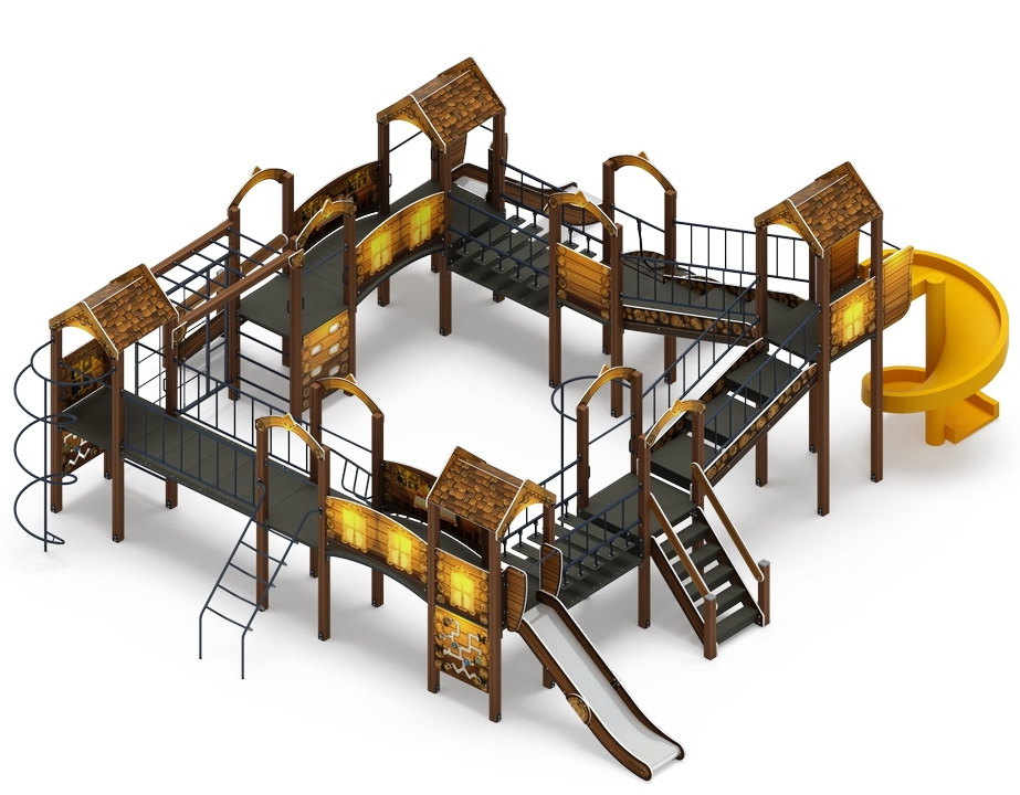 ОСТРОВ ДЕТСТВА (Эко) детский игровой комплекс ДИК 2.01.8.02-02 (Н=1200, Н=2000)