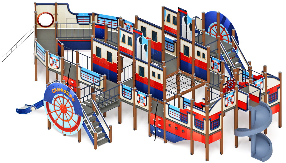 ПАРОХОД детский игровой комплекс ДИК 2.03.3.05-01 (H=1200, H=2000)