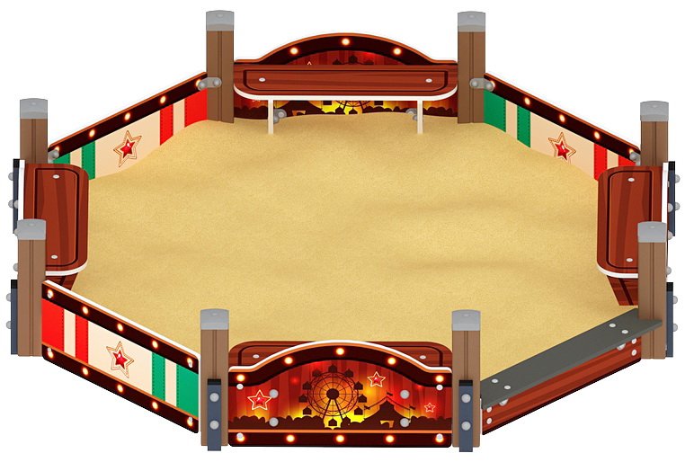 Песочница восьмигранная КАРНАВАЛ (Шапито) ИО 5.01.04-20