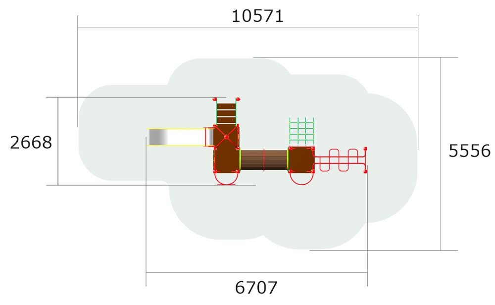 Детский игровой комплекс ZION Белый медведь (КД082)