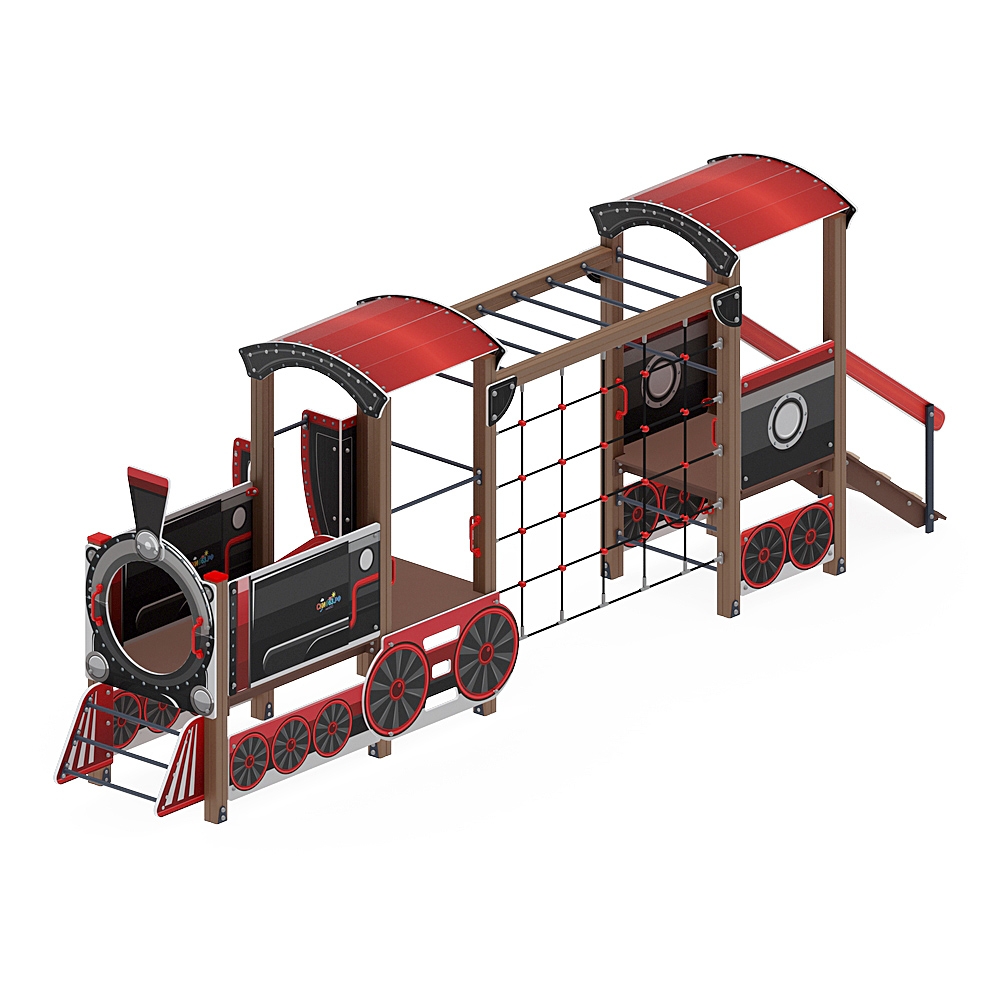 ПАРОВОЗИК (черный) детский игровой комплекс ДИК 1.03.5.03-02 (H=750)