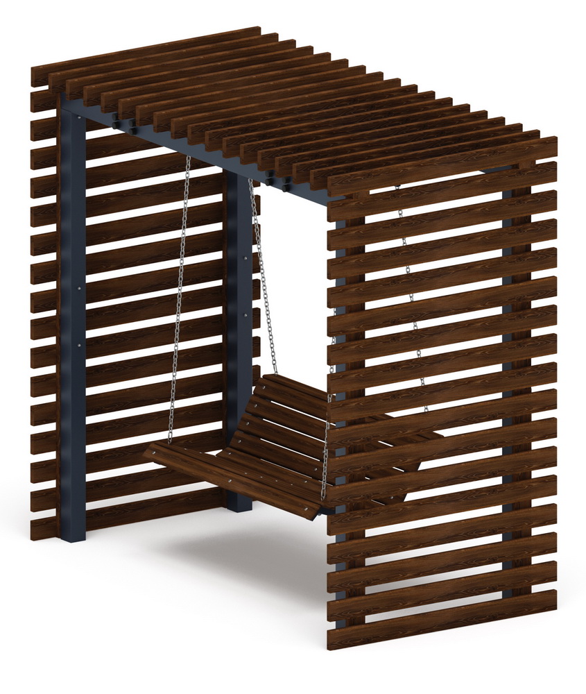 Пергола с качелями МФ 78.01.02-01 /без поликарбоната/