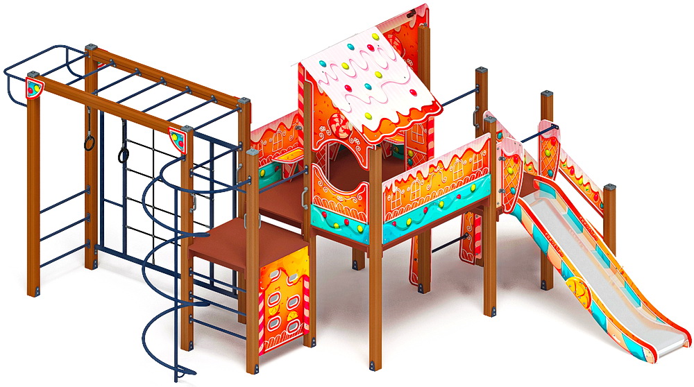 ТЕРЕМОК детский игровой комплекс ДИК 2.07.02-02 (H=1200)