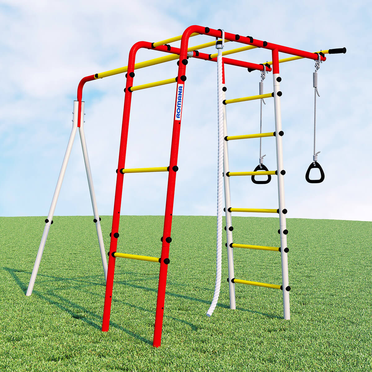 Детский спортивный комплекс для дачи ЛЕСНАЯ ПОЛЯНА-3 Romana 103.26.05 (цепные качели)