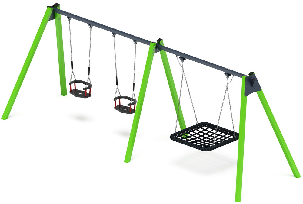 Качели М3 тройные ИО 13.М.06.03.01.01-02.1 (зеленый)