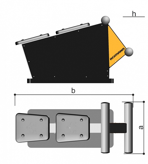Скамья для пресса Romana 207.02.04