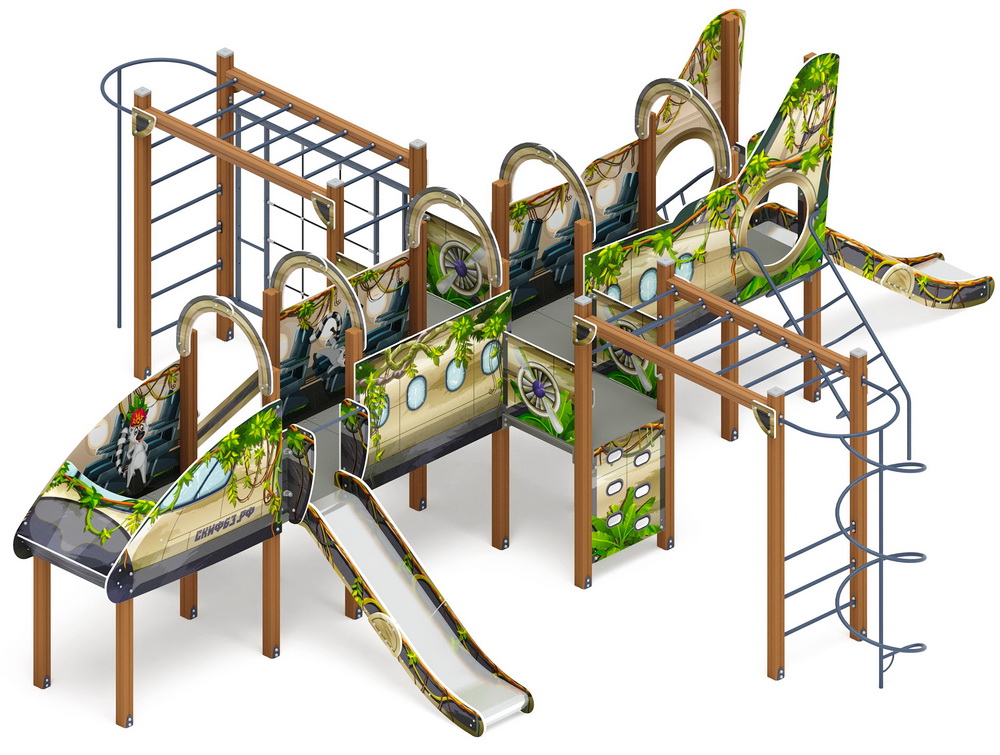 АЭРОПЛАН детский игровой комплекс ДИК 2.03.4.04-02 (H=1200)