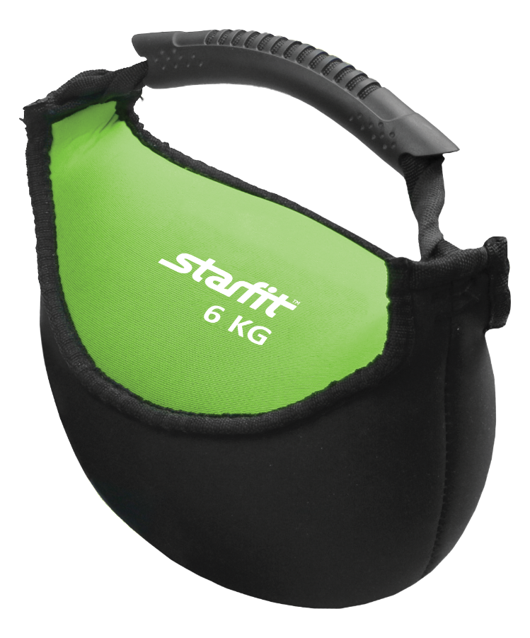 Гиря мягкая неопреновая STARFIT DB-601 6 кг, зеленая