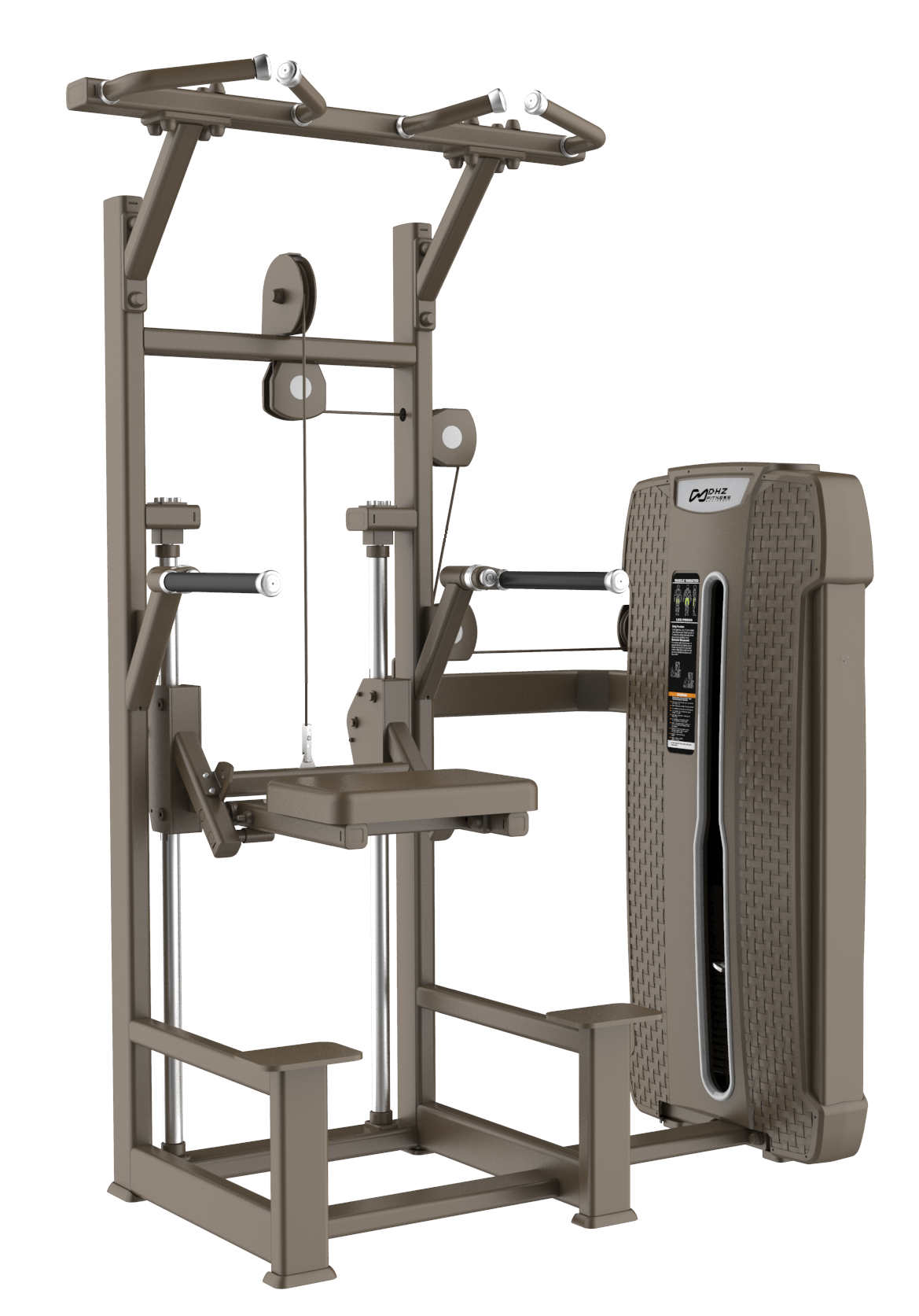 E-4009 Турник, брусья с противовесом. Стек 88 кг