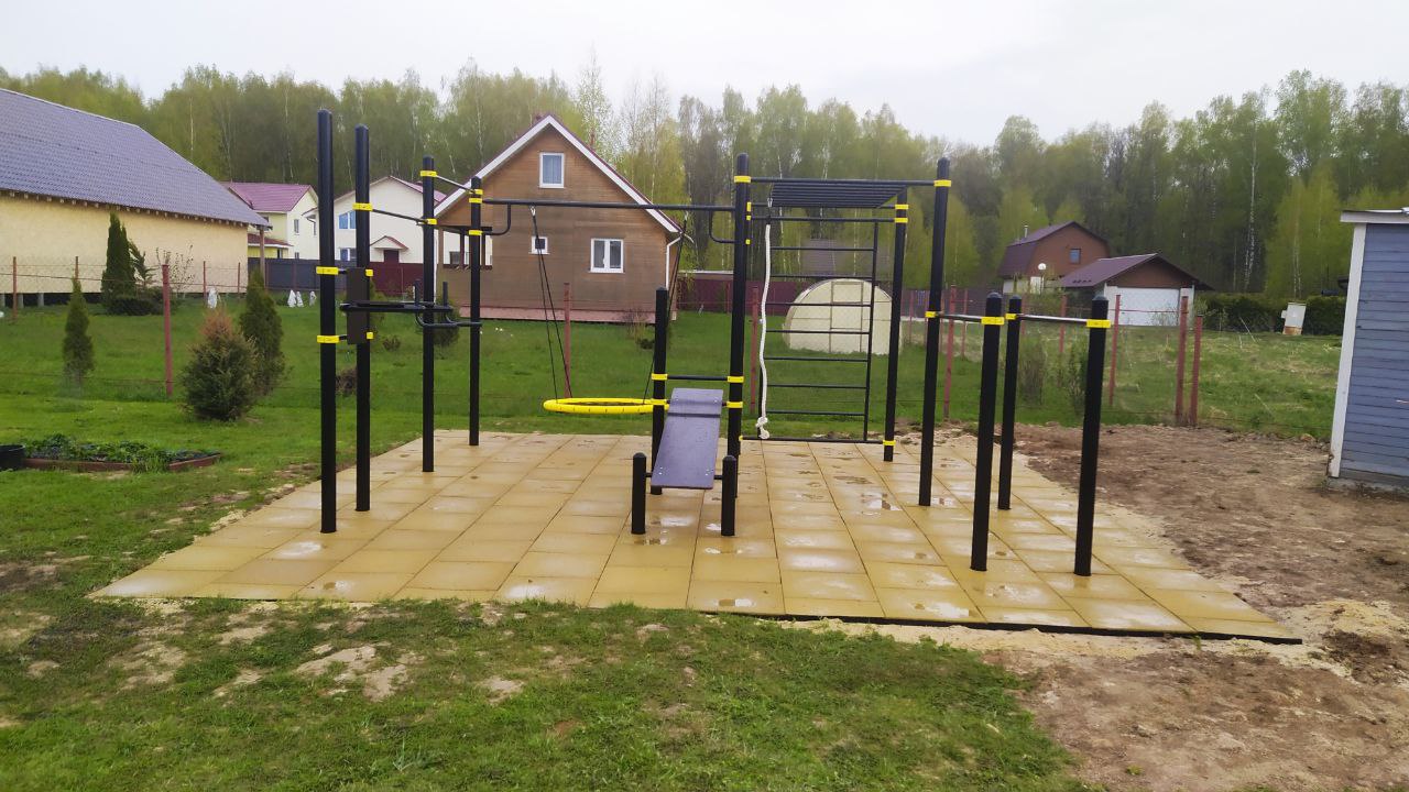 Установка уличного спортивного комплекса по индивидуальному проекту 