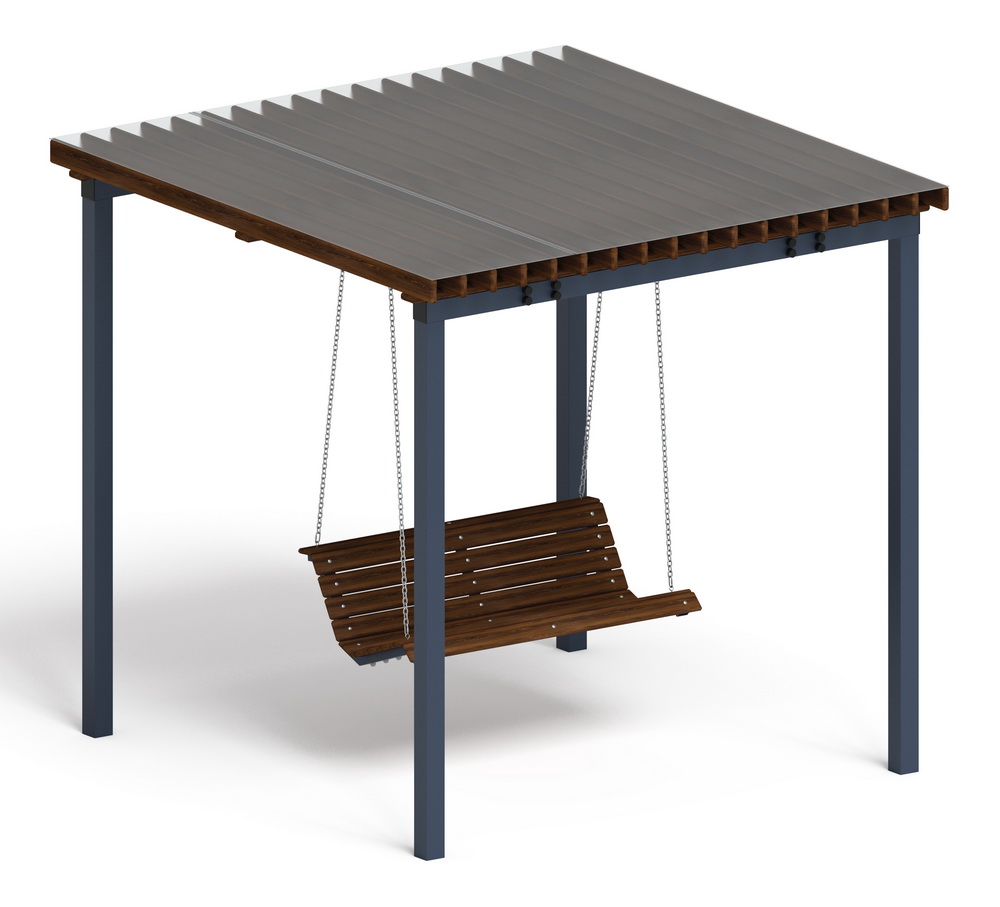 Пергола Тент с качелями МФ 78.02.01 /с поликарбонатом/