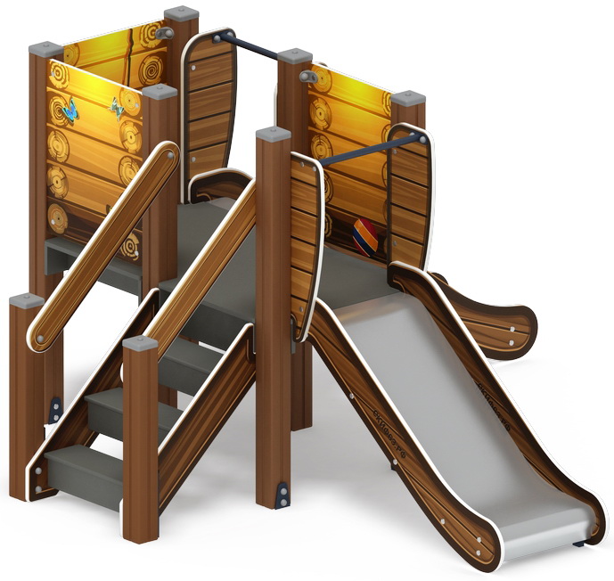 МАЛЫШ горка двойная (Н=750) ИО 41.01.02-02