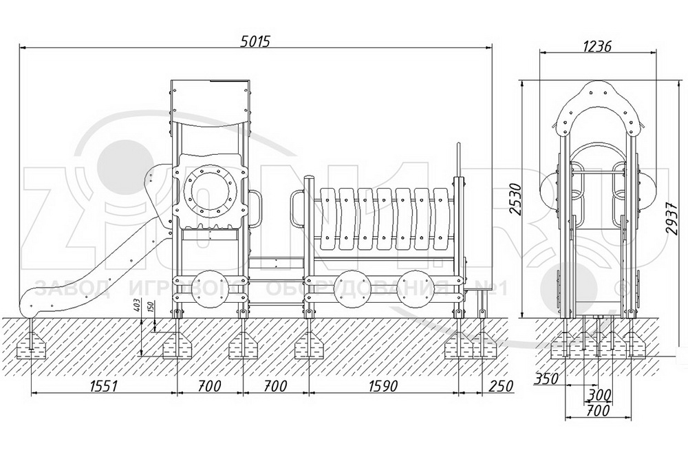 Детский игровой комплекс ZION Путешественник (КД057)