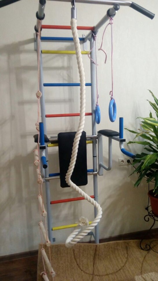 ДСК "Крепыш плюс" пристенный с брусьями - 1 ПВХ синий