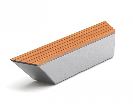 Скамья бетонная С-94-3 (Зигзаг), серый