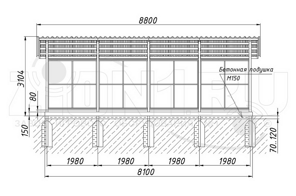 Навес ZION теневой ТНПО 5.8 (ТН055)