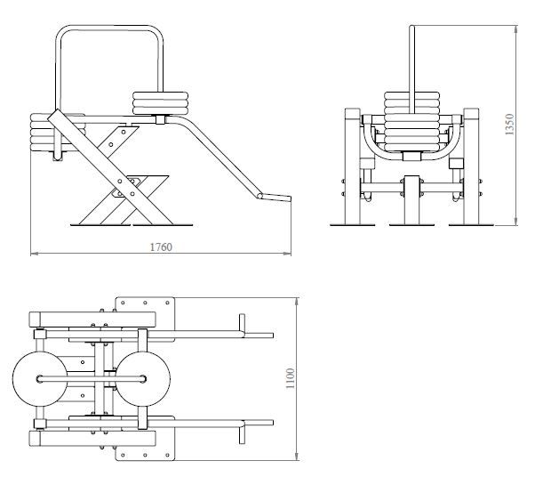 Уличный тренажер Становая тяга YTX3