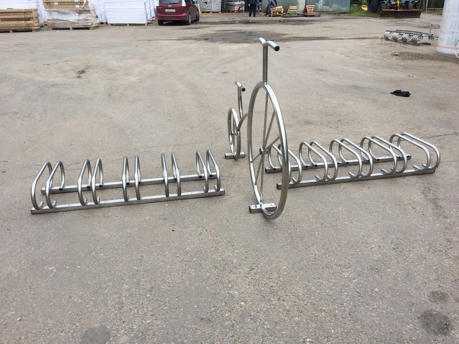 Велосипед декоративный из нержавеющей стали