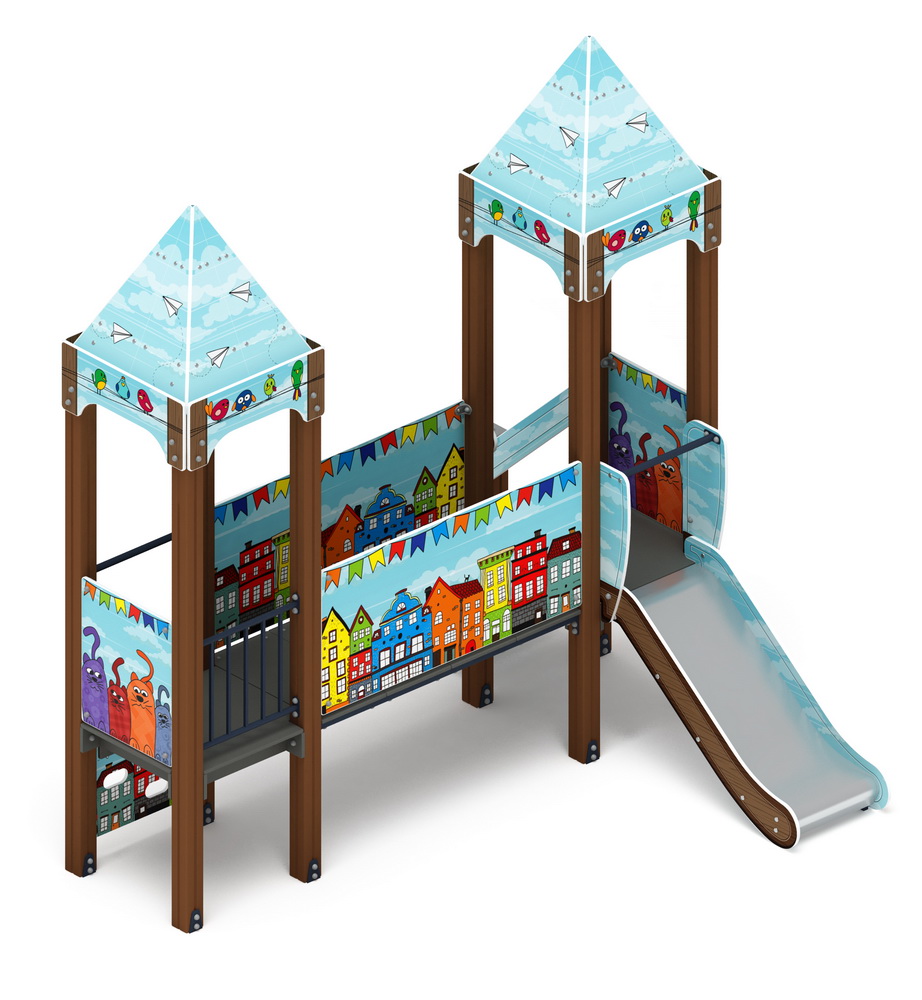 КОРОЛЕВСТВО (Коты) детский игровой комплекс ДИК 1.15.02-21 (H=750)