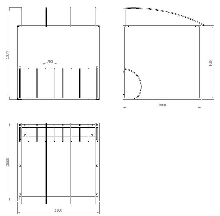 Парковка для велосипедов с навесом Air Gym Stolz