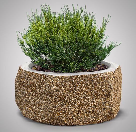 Цветочница бетонная Ц-12, серый