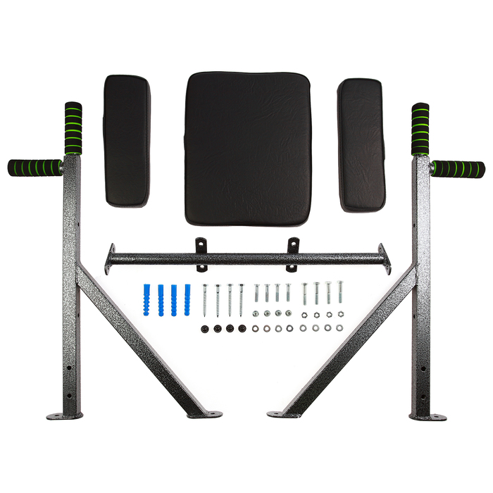 Тренажёр пресс-брусья настенный АТЛЕТ-Проф Юный Атлет чёрный антик