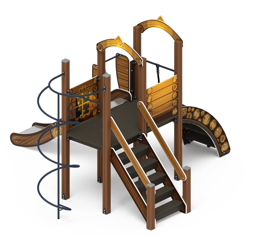 ИГРАЙТЕ С НАМИ (Эко) детский игровой комплекс ДИК 2.01.1.02-02 (Н=1200)