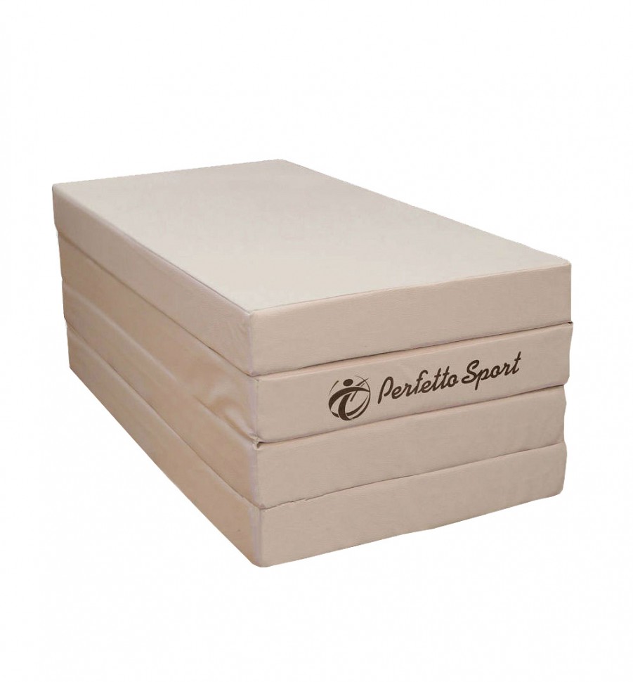 Мат № 5 (100 х 200 х 10) складной 3 сложения PERFETTO SPORT бежевый
