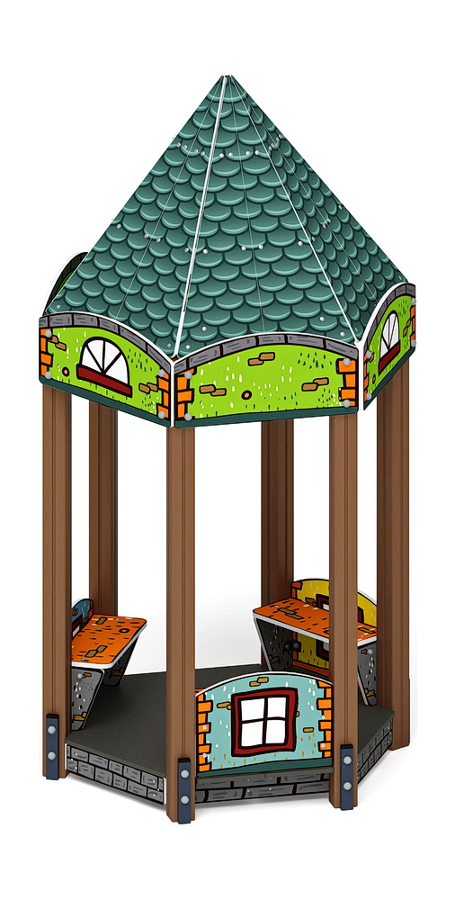 Домик КАРАНДАШ (город) для детской площадки МФ 10.26.01-02