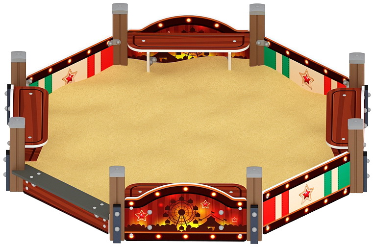 Песочница восьмигранная КАРНАВАЛ (Шапито) ИО 5.01.04-20