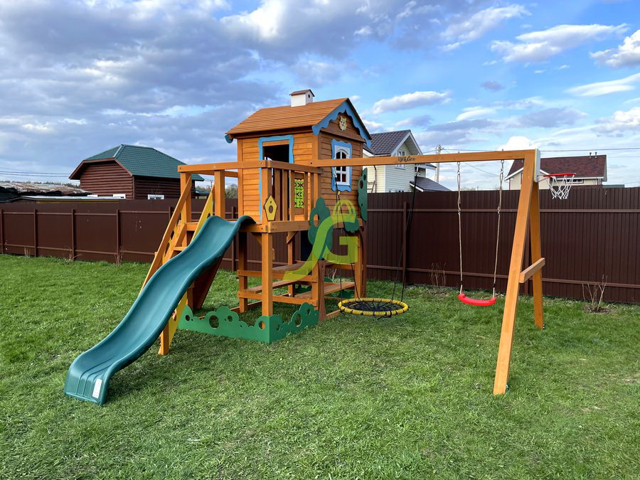 Детская деревянная площадка IgraGrad Домик 2 Совёнок