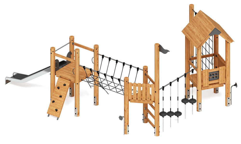 Детский игровой комплекс (Лиственница) H-1400 ДИК 2.24.02-Л