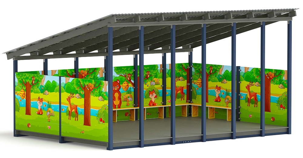 Теневой навес (Полянка) МФ 71.6.4-07