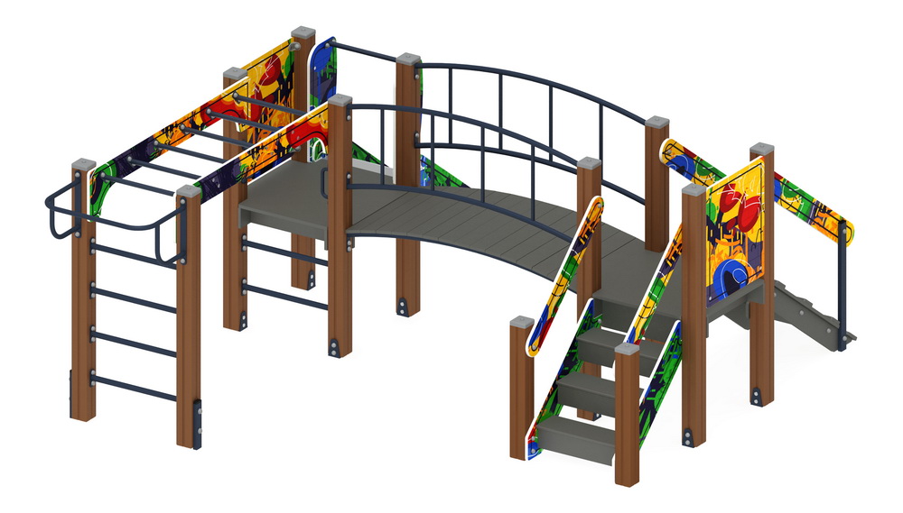 КАРАПУЗ (Граффити) детский игровой комплекс ДИК 1.001.05-03 (Н=750)