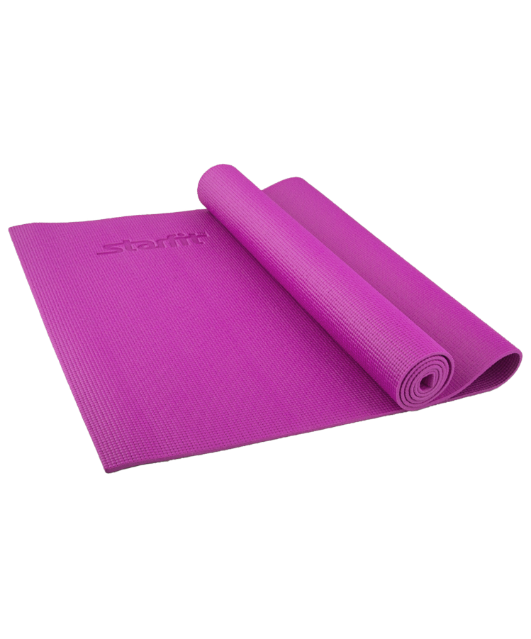 Коврик для йоги STARFIT FM-101 PVC 173x61x0,6 см, фиолетовый 1/16