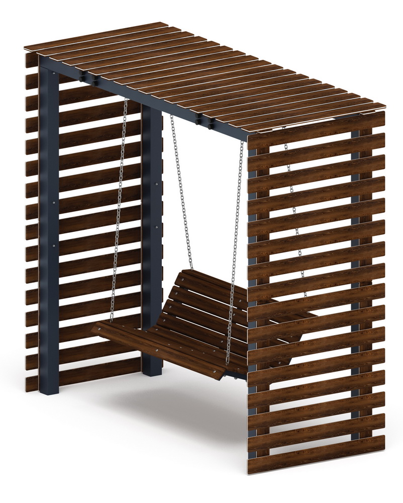 Пергола беседка с качелями МФ 78.05.01-01 /без поликарбоната/