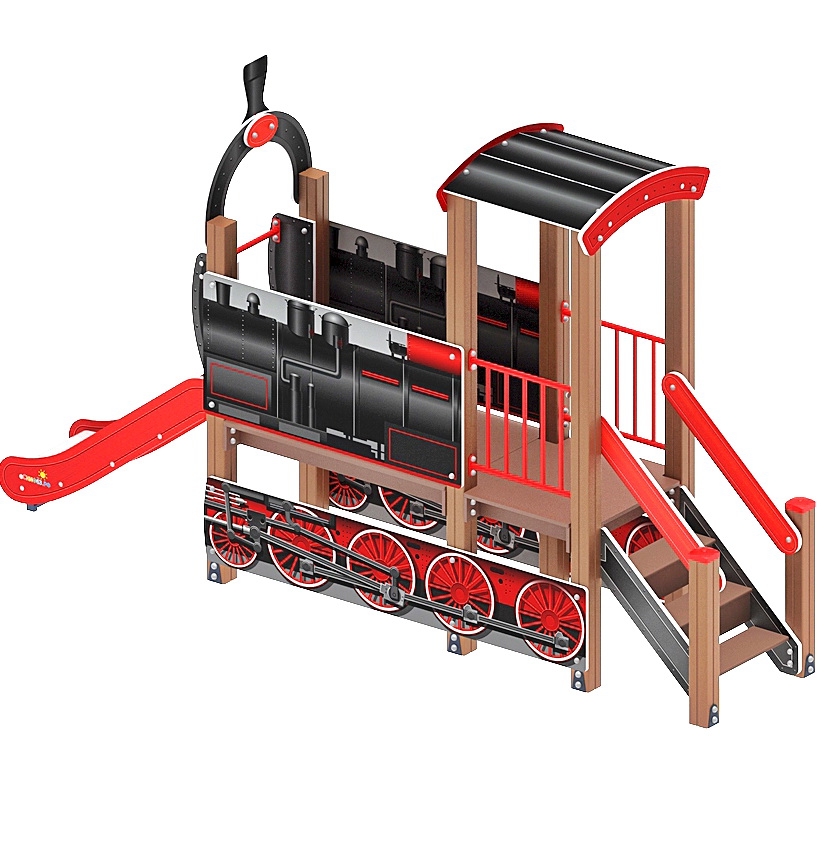 ПАРОВОЗИК детский игровой комплекс ДИК 1.03.5.01-11 (H=750)