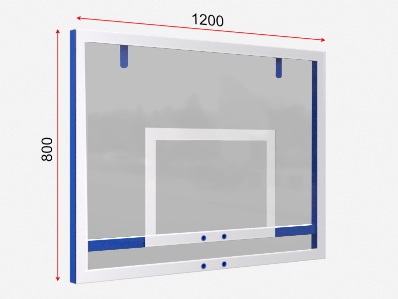 Щит баскетбольный тренировочный (оргстекло 6 мм) (01.202-1)