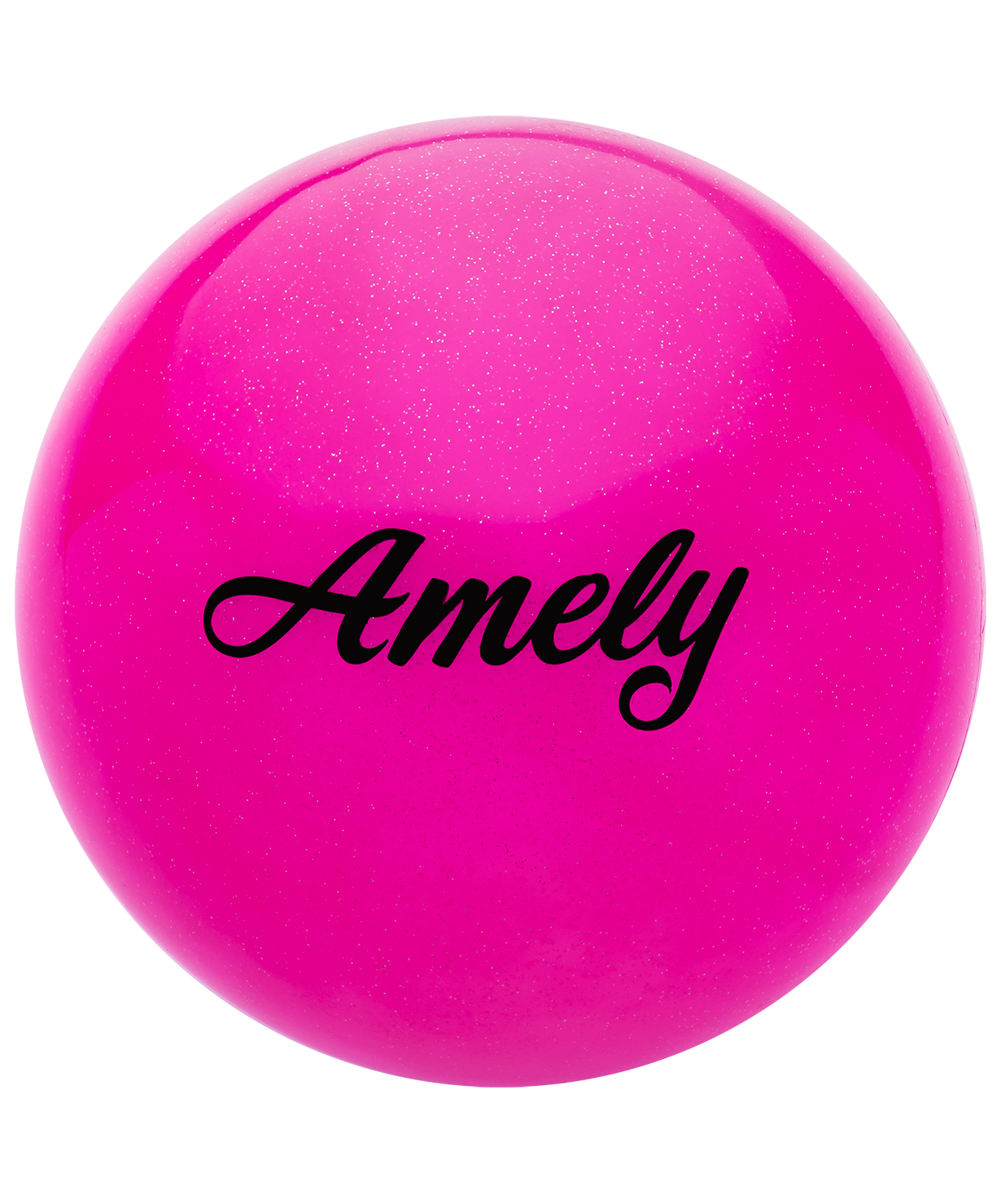 Мяч для художественной гимнастики AGB-102, 15 см, розовый, с блестками