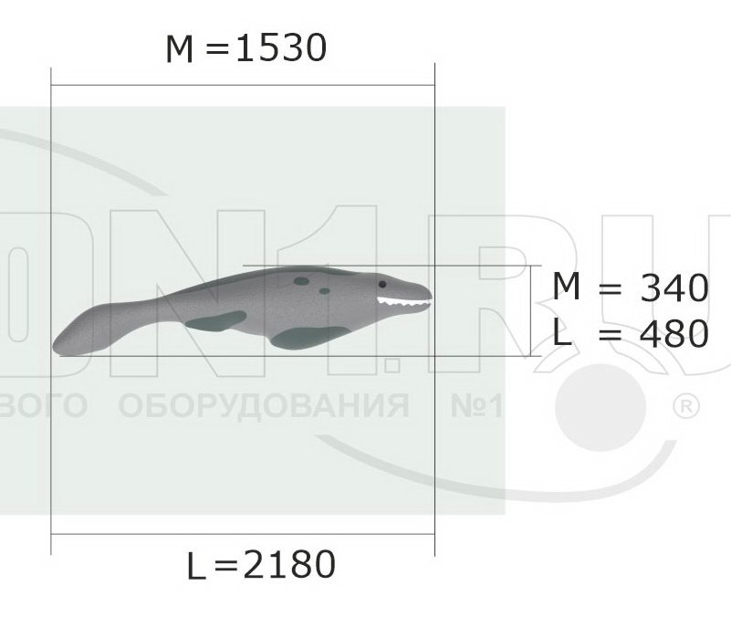Резиновая фигура ZION Мазозавр (для парков и детских площадок)