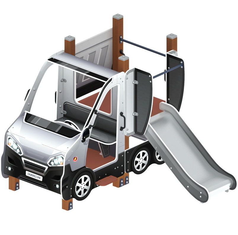 МАШИНКА С ГОРКОЙ тип 1 детский игровой комплекс ДИК 1.03.1.01-02 (H=750)