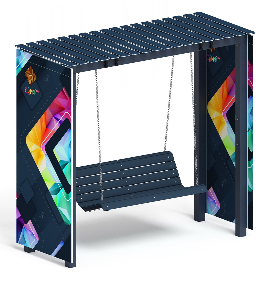 Пергола с качелями (СКИФ) МФ 78.06.01-01 /без поликарбоната/